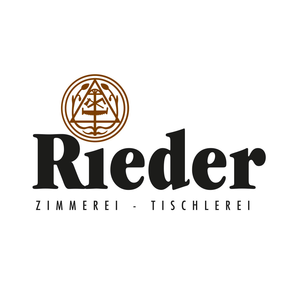 Grafische Gestaltung Logo Zimmerei Tischlerei Rieder Terenten Pustertal Südtirol